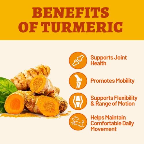 Turmeric Hip and Joint Supplement for Dogs, Chicken, 7.76oz