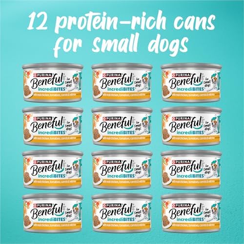 Beneful Purina IncrediBites Small Wet Dog Food in Gravy, Chicken, (12) 3 oz