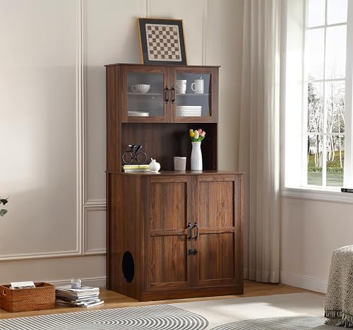 Forest Gravity Extra Large Tall Litter Box Cabinet for Automatic Litter Box