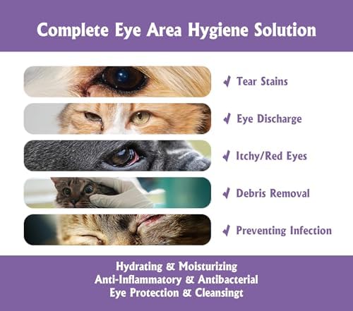 Dog and Cat Eye Wash | Gentle Eye Drops for Dogs and Cats to Flush and Soothe, Tear Stain Cleaner, Hydrating Formula for Pets. 50ml | 1.69 fl oz