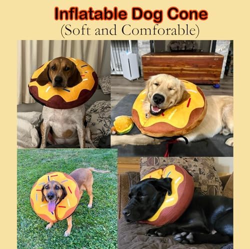 Soft Inflatable Cone Recovery Collar for Dogs and Cats After Surgery