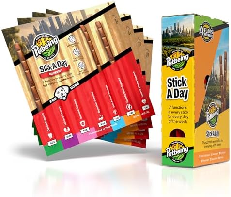 Stick a Day for Dogs | Daily Real Meat Dog Chew Sticks with 7-in-1 Wellness Support | Dog Treats with Vitamins & Nutrients for Daily Routine | Chicken Flavor, 28 Count