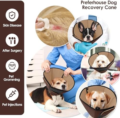 Soft Dog Cone for Large Dogs, Cone for Dog to Stop Licking