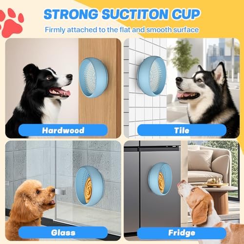 2 Pack Dog Lick Bowl, Slow Feeder Licking Bowl(Blue)