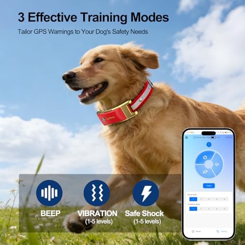 Wireless Electric GPS Dog Collar Fence for Dog with Free App