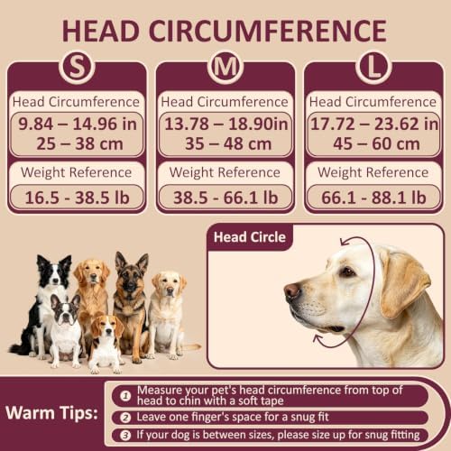 Thick Padded Noise-Reducing Dog Ear Muffs, Anti-Anxiety Calming Ear Hoodie