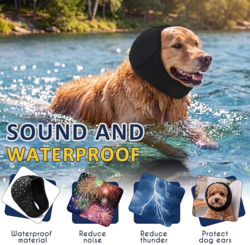 Aliceset 1pcs Dog Ear Muffs, Quiet Ears for Dogs,Black,S