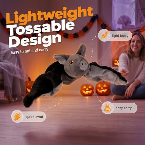 Flying Bat Toy for Dogs & Cats Flapping Wings Interactive Pet Toy (Bat)
