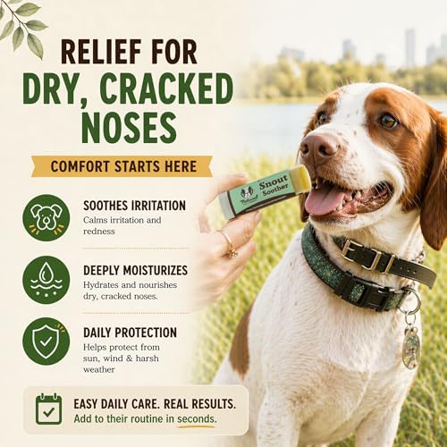 Natural Dog Company Snout Soother Dog Nose Balm – Moisturizer for Dry Crusty Noses, Summer Care for Outdoor Dogs, Hot Weather, Beach Days & Walks with Coconut Oil & Shea Butter, 2 oz Tin