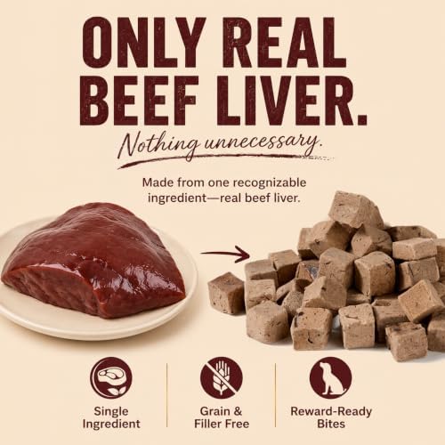 OPET Freeze Dried Beef Liver Treats for Dogs & Cats, 4 Pack, 5.2 lb