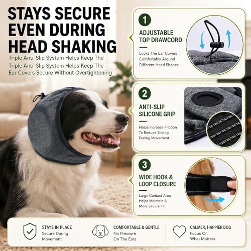 Noise Cancelling Ear Muffs for Dogs: Calms 99.5% of Dogs for Thunderstorms