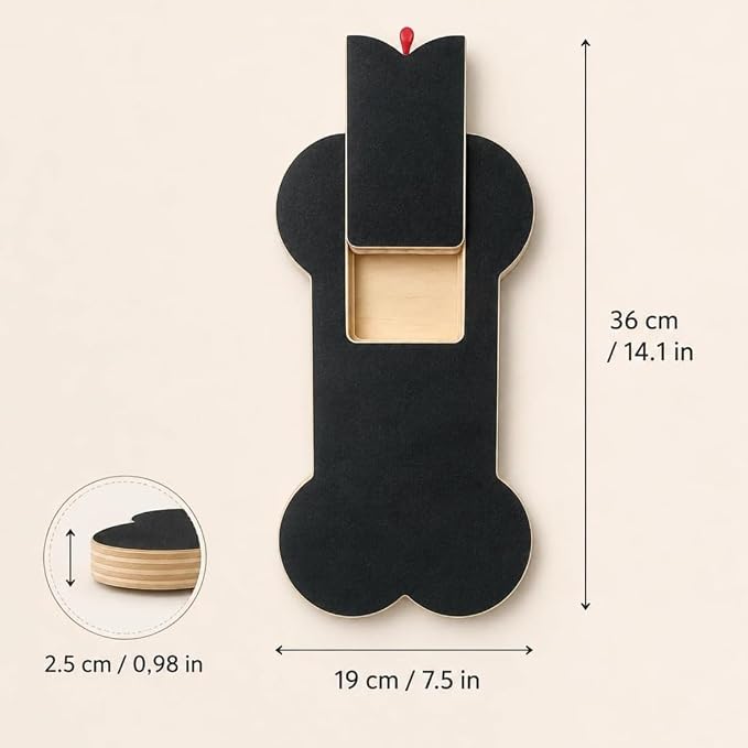 New Dog Nail Scratch Board Scratch pad Treat Dispenser for Dogs，1-pcs