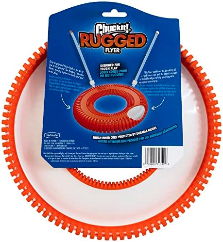 Chuckit! Rugged Flyer Dog Toy, Medium, Assorted Colors,Medium (Pack of 12)