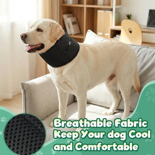 Dog Neck Brace with Support Strips, Soft Breathable Cervical Collar for Neck Pain Relief & Vertebral Sprains, Adjustable Dog Neck Support for Dogs Pets(L)