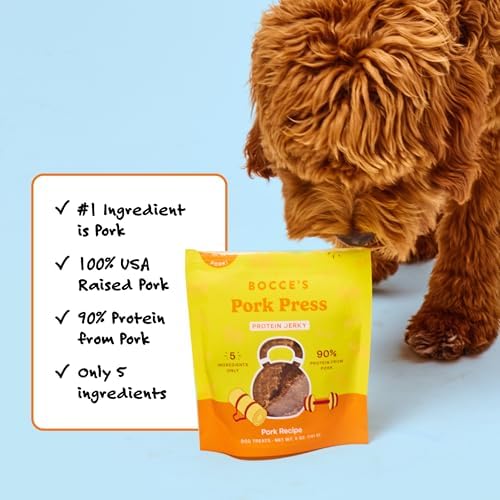 Bocce's Bakery Pork Press Protein Jerky Dog Treats, Pork (5 oz)
