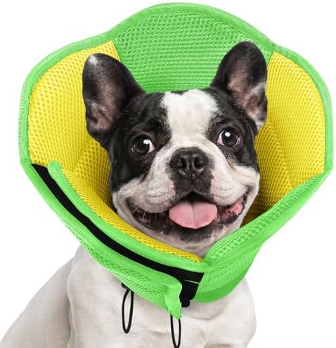 AOFITEE Medium Dog Cone Soft Dog Cone Collar to Stop Licking YellowGreen M