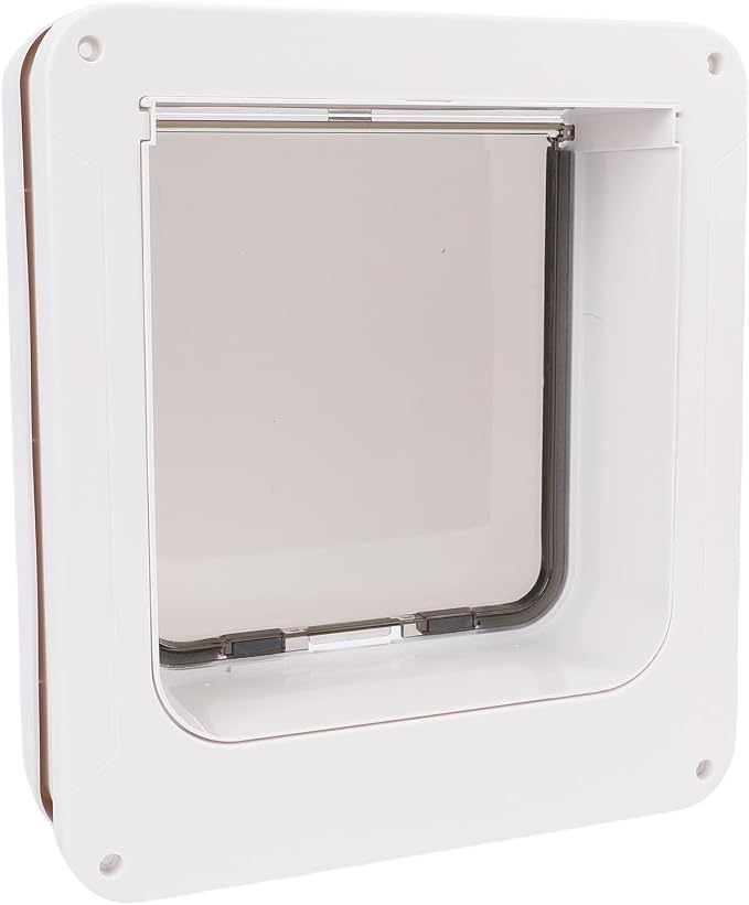 Yoidesu Smart Cat Door with 2 Collar Sensor, Automatic Sensing Collar Activated Smart Pet Door, Two Way Access, Easy Installation