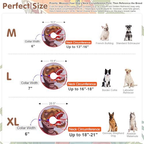 BEAUTYZOO Dog Cone Collar Alternative After Surgery,Pet Neck Donut E‑Collar
