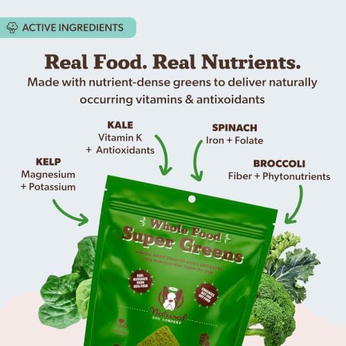Natural Dog Company Super Greens Food Topper for Dogs, 8oz