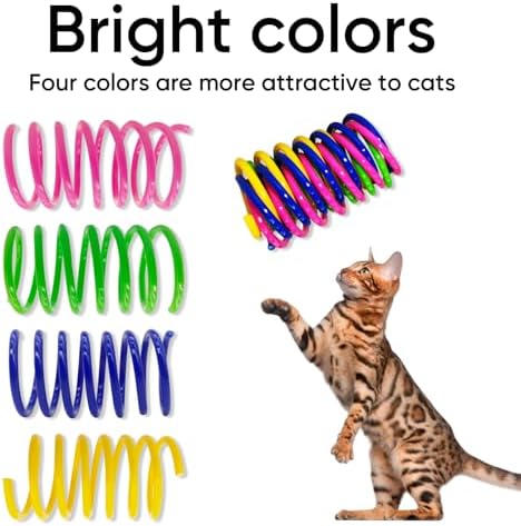 Cat Toys for Indoor Cats, 90 Pack Interactive Cat Spring Toys
