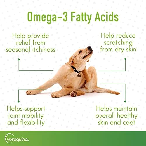 Vetoquinol Triglyceride OMEGA - Fish Oil for Dogs & Cats - Supports Healthy Skin, Coat & Normal Immune Response - Supplement with Vitamin Blend for Heart, Eye, Bone & Muscle Support - 8 oz (Pack of 2)