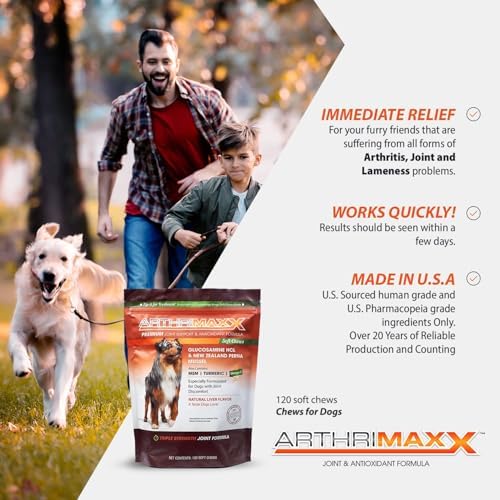 ArthriMAXX Hip & Joint Support Soft Chews for Dogs, Chicken, 90 Count