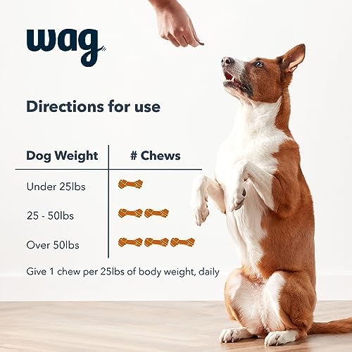 Amazon Brand - Wag Probiotic Supplement Daily Chews for Dogs, Supports Digestion and Gut Health, Natural Duck Flavor, 90 count