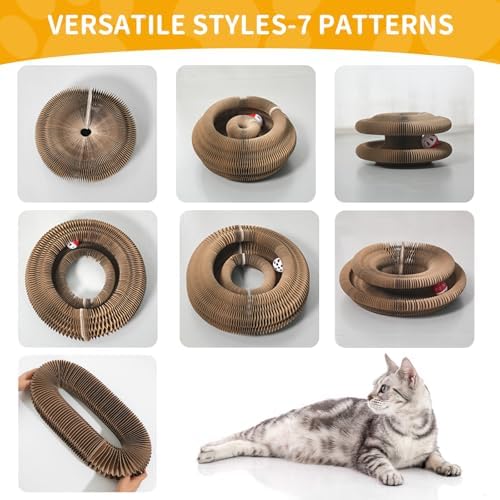 Magic Organ Cat Toy Upgrade Foldable Cardboard Cat Scratcher, 2 Pack
