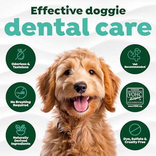 TropiClean Fresh Breath Water Additive for Dogs 4-Pack, 33.8oz Each — Dog Breath Freshener & Teeth Cleaning Solution, Better Value for Daily Use
