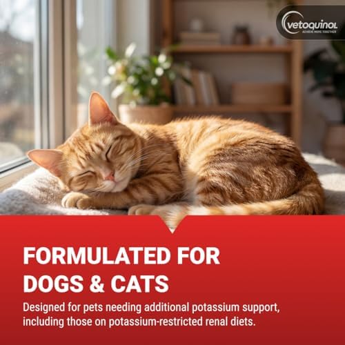 Vetoquinol Renal K - Potassium Supplement for Dogs & Cats - Supports Managing Potassium Levels - Palatable Gel with Maple Flavor - 5oz