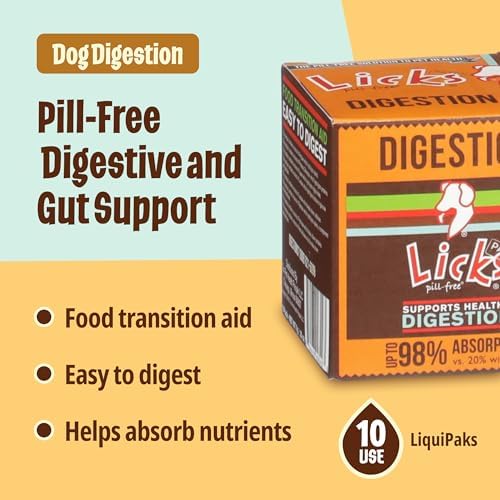 Licks Dog Digestion, Digestive Enzymes, 10 Packets