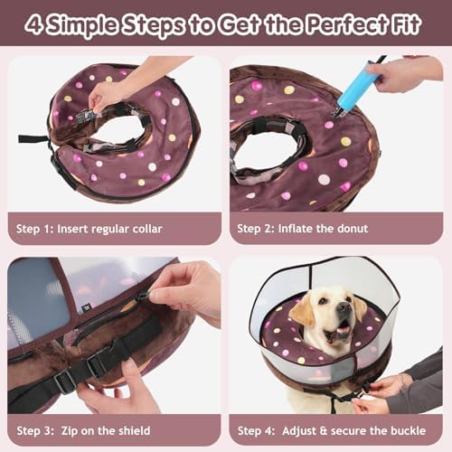 Avont 2-in-1 Dog Cone M+ Donut Shield