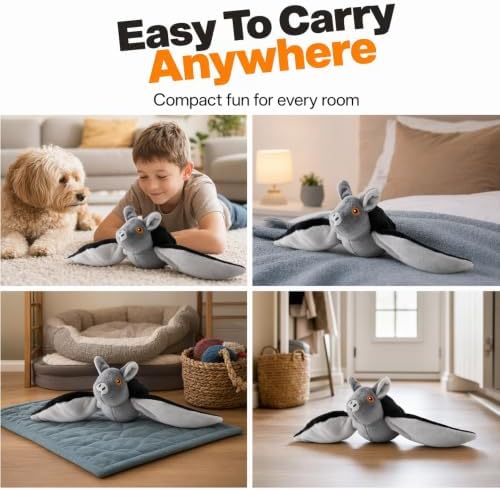 Flying Bat Dog Toy, 2026 New Flapping Wings Interactive Pet Toy, Squirrel