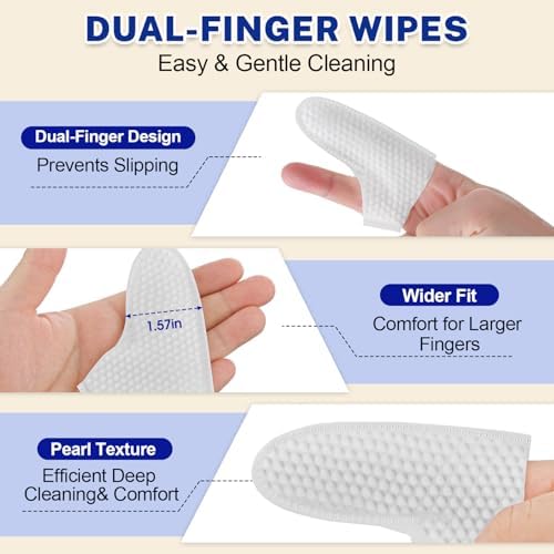 Dog Ear Hair Removal Kit with Ear Powder, Finger Wipes & Forceps