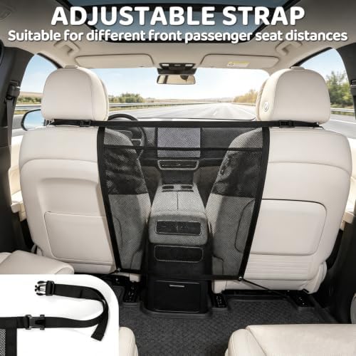 Dog Car Barrier for SUV Truck, Pet Divider Net with Mesh