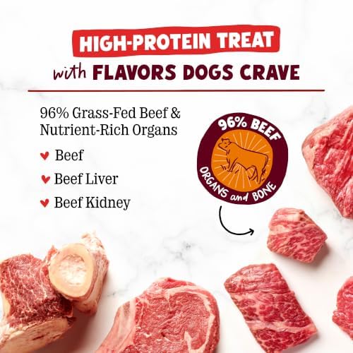 Stella & Chewy's Freeze-Dried Raw Wild Weenies Dog Treats - High-Protein Training Treats for Dogs & Puppies - All-Natural Grass-Fed Beef Recipe with 97% Meat & Organs - USA Made - 11.5 oz Bag