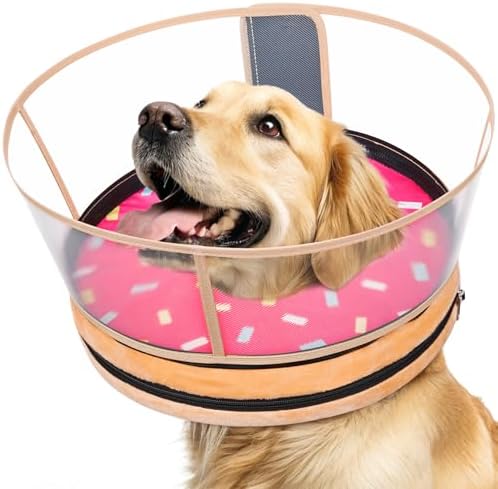 Dog Cone, No-Inflation Sponge Donut Collar for Dogs After Surgery