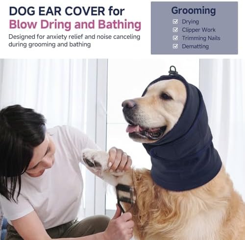 Nanaki Dog Ear Muffs for Fireworks&Thunderstorm,Dog Ear Covers for Bath