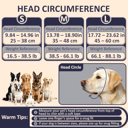 Thick Padded Noise-Reducing Dog Ear Muffs, Anti-Anxiety Calming Ear Hoodie