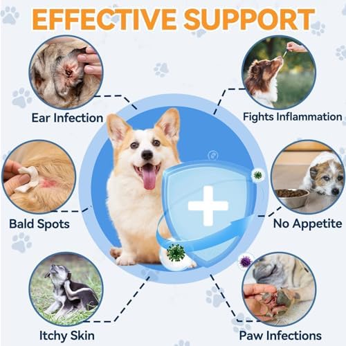 Natural Yeast Relief Drop for Dogs 60ml Bacon, Itch Allergy Ear Paw Support