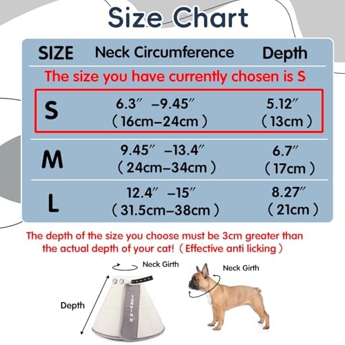 Soft Small Dog Cone Collar Alternative, Comfortable Elizabethan Dog Neck Pillow Cone for Small Dogs (Yorkshire Chihuahua), Protective Adjustable Head Recovery Cone After Surgery Anti Licking for Pup