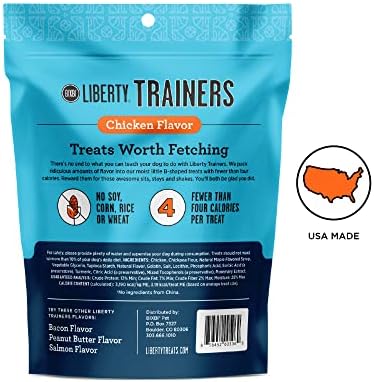 BIXBI Liberty Trainers, Chicken (6 oz, 1 Pouch) - Small Training Treats for Dogs - Low Calorie and Grain Free Dog Treats, Flavorful Pocket Size Healthy and All Natural Dog Treats (Pack of 2)