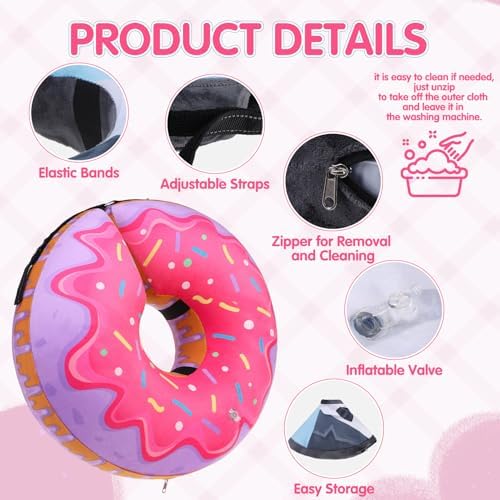 EXPAWLORER X-Large Widen Soft Dog Cone Collar - Inflatable Dog Neck Donut Collar Alternative After Surgery to Stop Licking,Adjustable Protective Recovery E Collar(Purple)