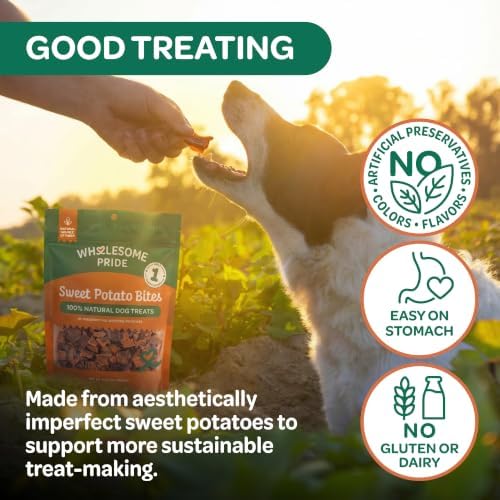 Wholesome Pride Sweet Potato Bites Healthy Dog Treats, 1 Ingredient, 8 oz