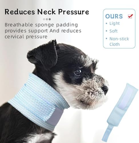 Cat Neck Brace Cover - Breathable Elizabethan Collar for Post-Surgery Recovery Anti-Lick Wound Adjustable Protective Cervical Cone for Small Medium Large Dogs Cats (Neck Girth 14.2-17.7" Depth5.5