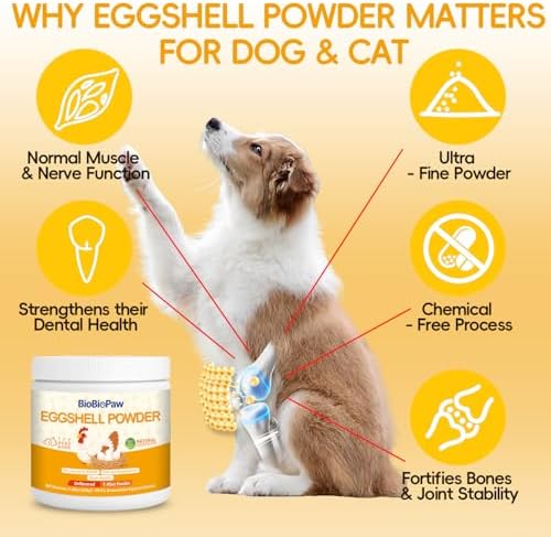 Eggshell Powder for Dogs & Cats Crushed Calcium Supplement