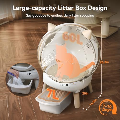 Self Cleaning Automatic Cat Litter Box Smart Robot fr Multiple Cat