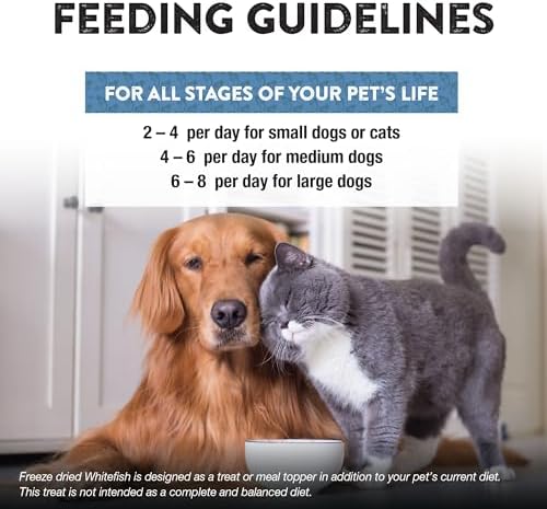 Northwest Naturals Raw Rewards Freeze-Dried Whitefish Treats for Dogs and Cats - Bite-Sized Pieces - Healthy, 1 Ingredient, Human Grade Pet Food, All Natural, Proudly Made in USA, 10 Oz (Pack of 3)