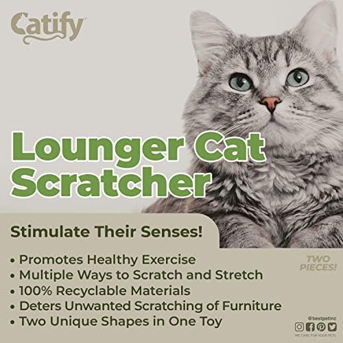 Best Pet Supplies Catify Corrugated Cardboard Cat Scratcher - Lounger I