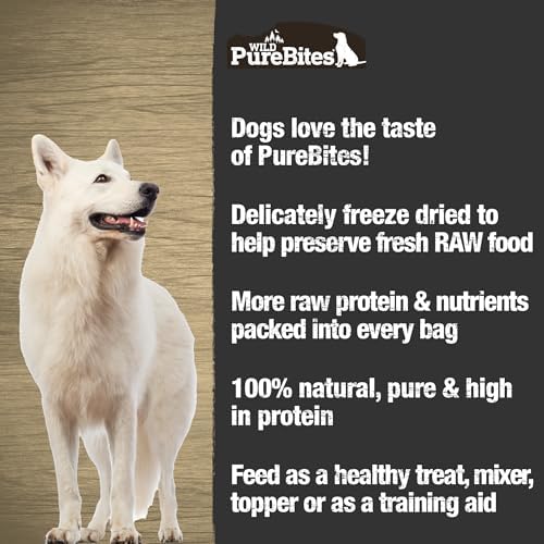 PureBites Wild Bison Single Ingredient Freeze Dried Dog Treats, 2.1 oz